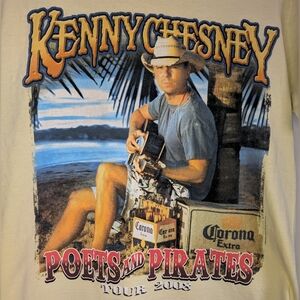 Kenny Chesney Vintage 2008 Tour Band Tee T-shirt Adult Small